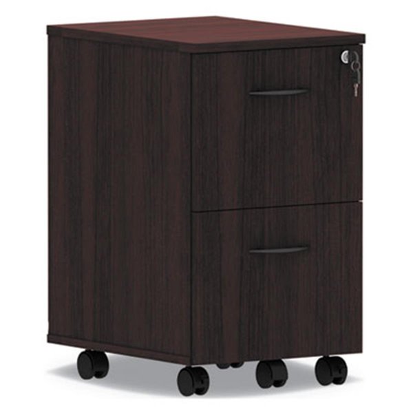 Fine-Line Valencia Series Mobile File & File Pedestal, Mahogany FI1615508